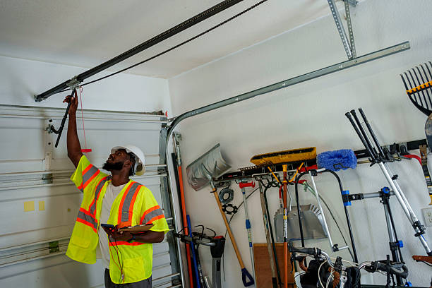 Professional Garage Door Panel Replacement technician working in Phillips, WI